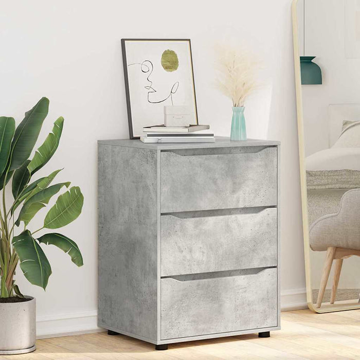 Dulap de depozitare Gri din beton 60 x 48 x 81 cm Lemn compozit - WALTI WALTI