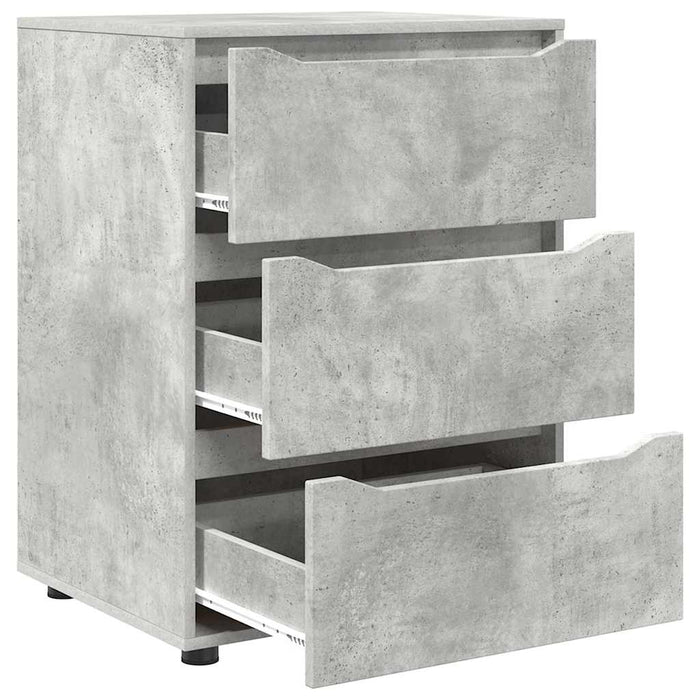 Dulap de depozitare Gri din beton 60 x 48 x 81 cm Lemn compozit - WALTI WALTI