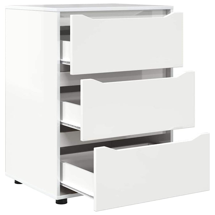Dulap de depozitare Alb lucios 60 x 48 x 81 cm Lemn compozit - WALTI WALTI
