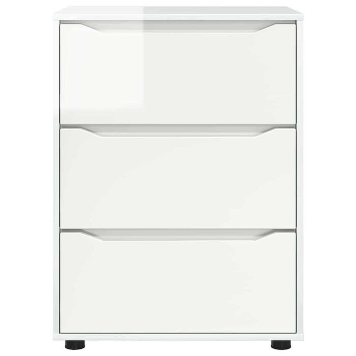 Dulap de depozitare Alb lucios 60 x 48 x 81 cm Lemn compozit - WALTI WALTI