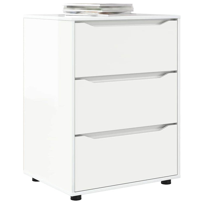 Dulap de depozitare Alb lucios 60 x 48 x 81 cm Lemn compozit - WALTI WALTI