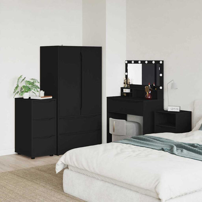Dulap de depozitare Negru 40 x 48 x 81 cm Lemn compozit - WALTI WALTI