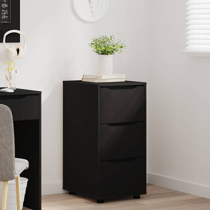 Dulap de depozitare Negru 40 x 48 x 81 cm Lemn compozit - WALTI WALTI