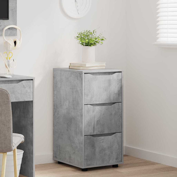 Dulap de depozitare Gri din beton 40 x 48 x 81 cm Lemn compozit - WALTI WALTI