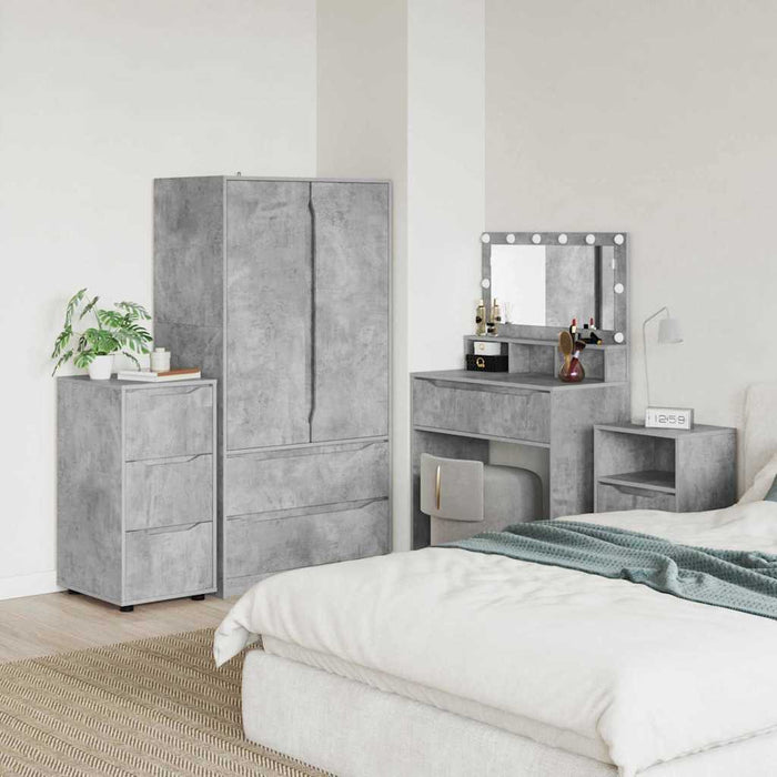 Dulap de depozitare Gri din beton 40 x 48 x 81 cm Lemn compozit - WALTI WALTI