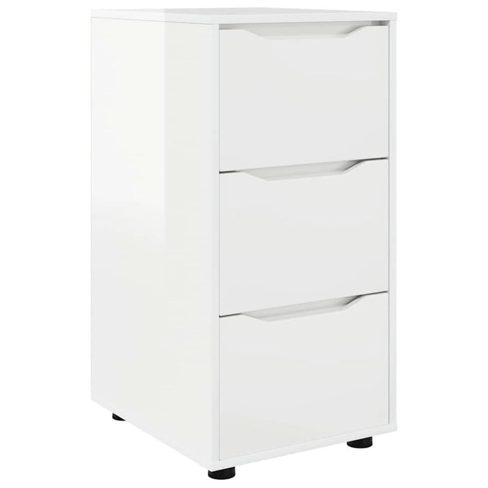Dulap de depozitare Alb lucios 40 x 48 x 81 cm Lemn compozit - WALTI WALTI