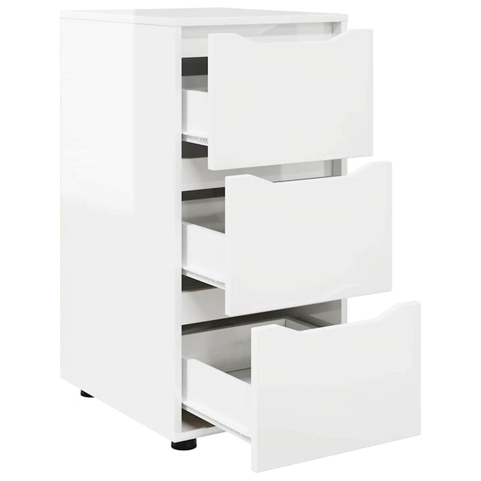 Dulap de depozitare Alb lucios 40 x 48 x 81 cm Lemn compozit - WALTI WALTI