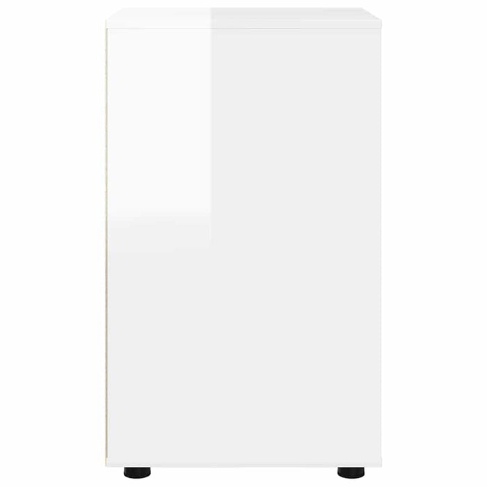 Dulap de depozitare Alb lucios 40 x 48 x 81 cm Lemn compozit - WALTI WALTI