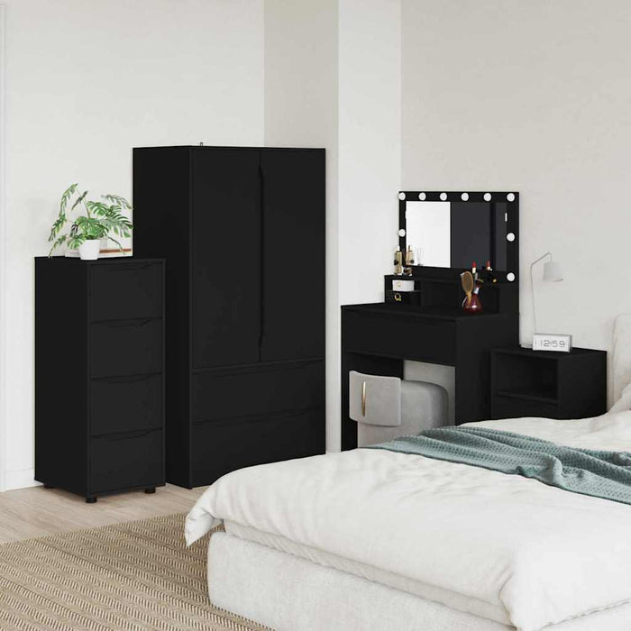 Dulap de depozitare Negru 40 x 48 x 105 cm Lemn compozit - WALTI WALTI
