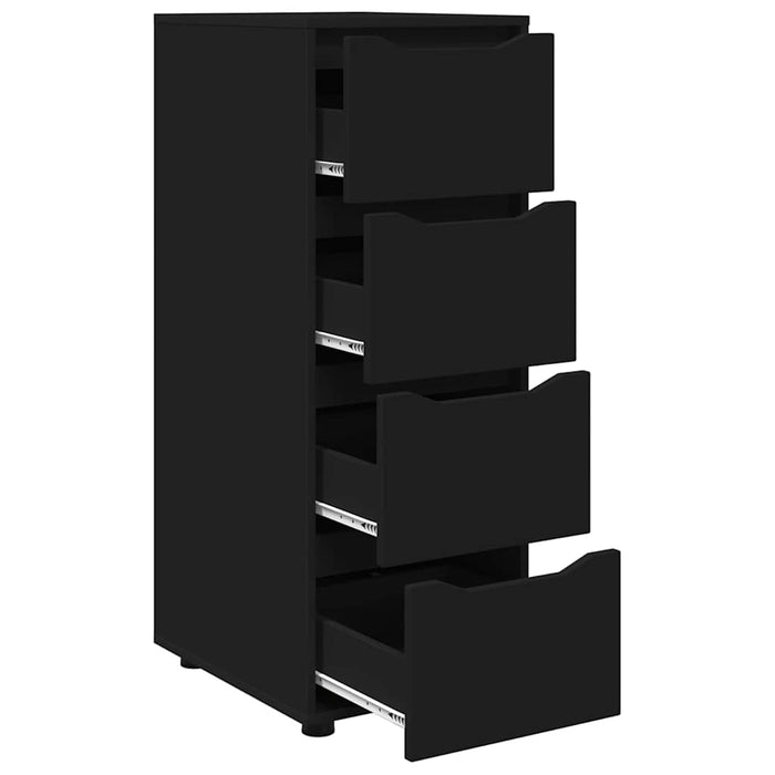 Dulap de depozitare Negru 40 x 48 x 105 cm Lemn compozit - WALTI WALTI