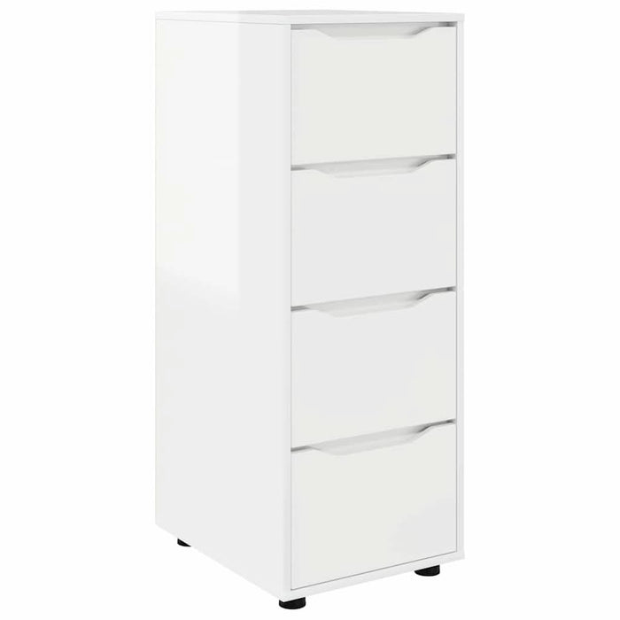 Dulap de depozitare Alb lucios 40 x 48 x 105 cm Lemn compozit - WALTI WALTI