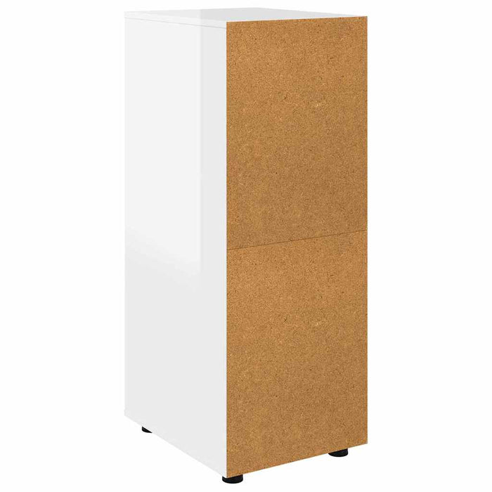 Dulap de depozitare Alb lucios 40 x 48 x 105 cm Lemn compozit - WALTI WALTI