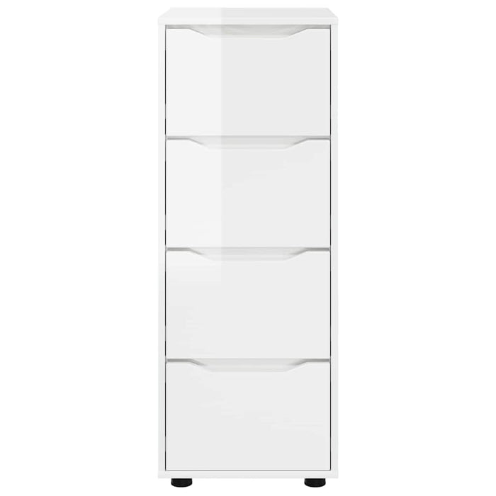 Dulap de depozitare Alb lucios 40 x 48 x 105 cm Lemn compozit - WALTI WALTI