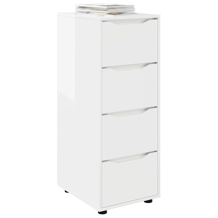 Dulap de depozitare Alb lucios 40 x 48 x 105 cm Lemn compozit - WALTI WALTI