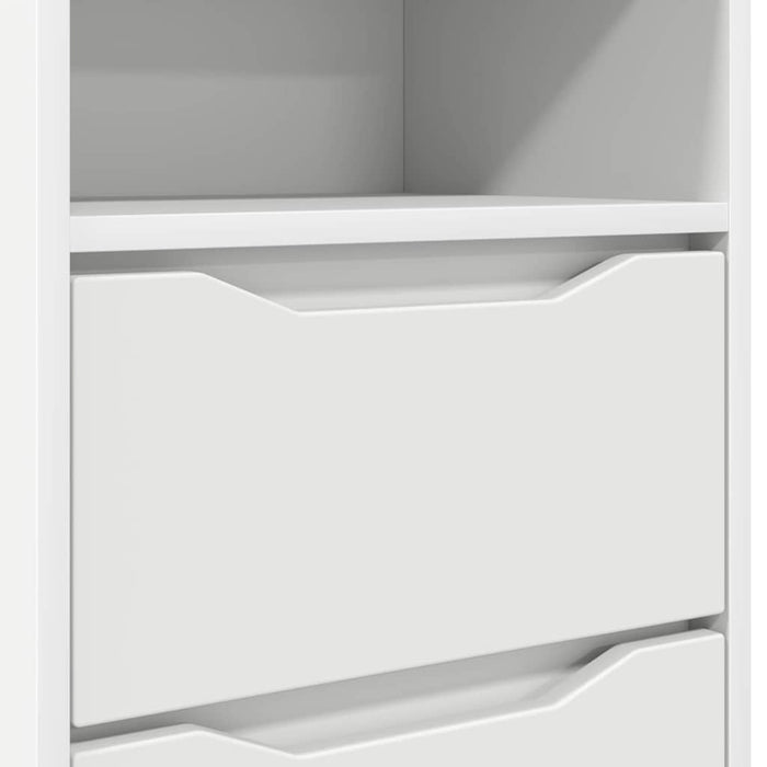 Mese de noptieră 2 pcs Alb 40 x 30 x 467 cm Lemn compozit - WALTI WALTI