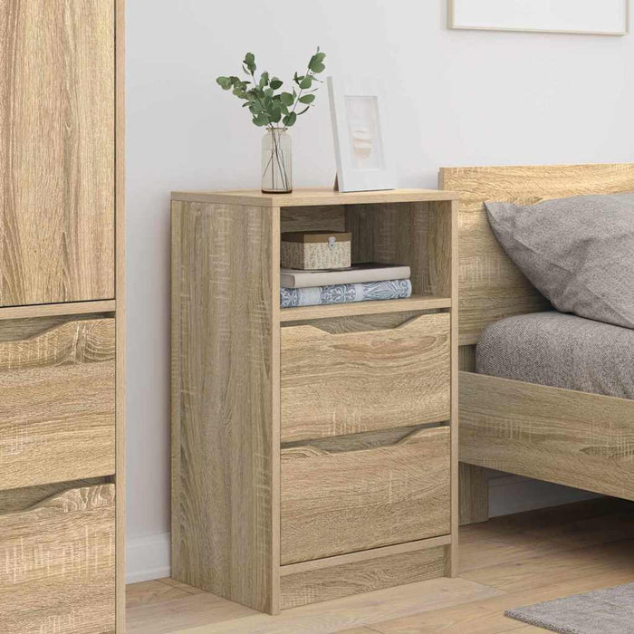 Mese de noptieră cu sertar 2 pcs Stejar Sonoma 40 x 30 x 467 cm - WALTI WALTI