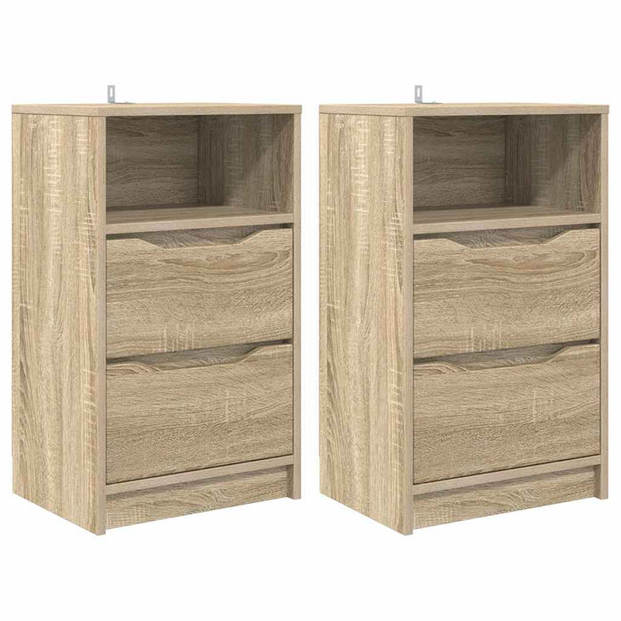 Mese de noptieră cu sertar 2 pcs Stejar Sonoma 40 x 30 x 467 cm - WALTI WALTI