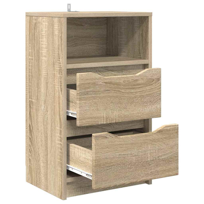 Mese de noptieră cu sertar 2 pcs Stejar Sonoma 40 x 30 x 467 cm - WALTI WALTI