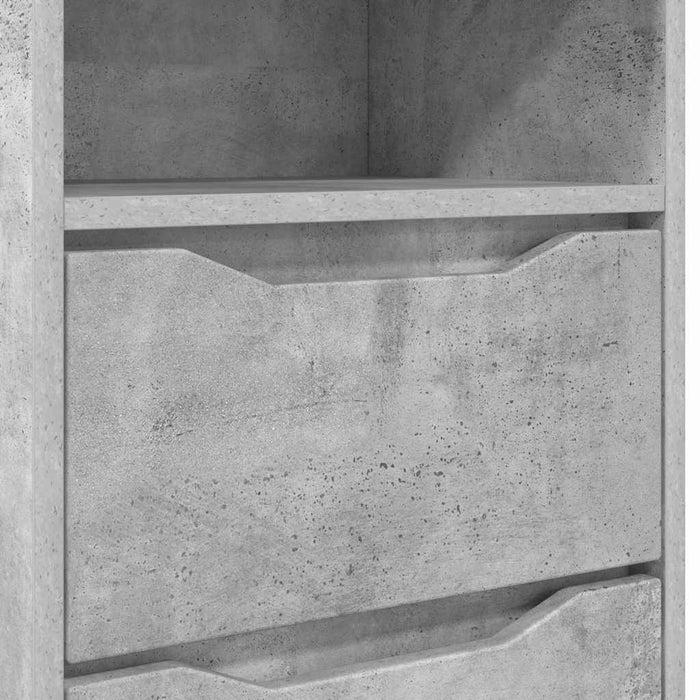 Mese de noptieră cu sertar 2 pcs Gri din beton 40 x 30 x 467 cm - WALTI WALTI