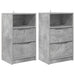 Mese de noptieră cu sertar 2 pcs Gri din beton 40 x 30 x 467 cm - WALTI WALTI