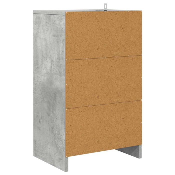 Mese de noptieră cu sertar 2 pcs Gri din beton 40 x 30 x 467 cm - WALTI WALTI