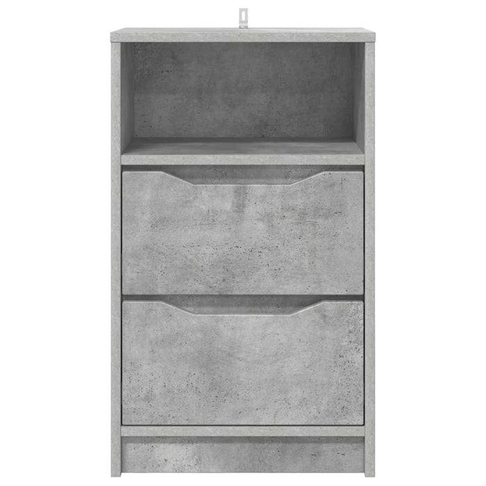 Mese de noptieră cu sertar 2 pcs Gri din beton 40 x 30 x 467 cm - WALTI WALTI
