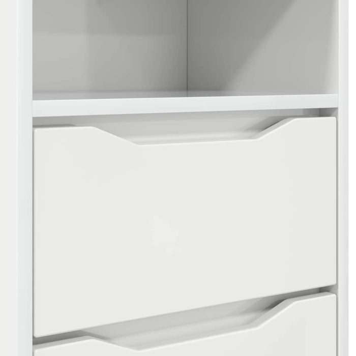 Mese de noptieră cu sertar 2 pcs Alb lucios 40 x 30 x 467 cm - WALTI WALTI
