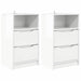 Mese de noptieră cu sertar 2 pcs Alb lucios 40 x 30 x 467 cm - WALTI WALTI