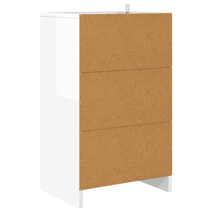 Mese de noptieră cu sertar 2 pcs Alb lucios 40 x 30 x 467 cm - WALTI WALTI