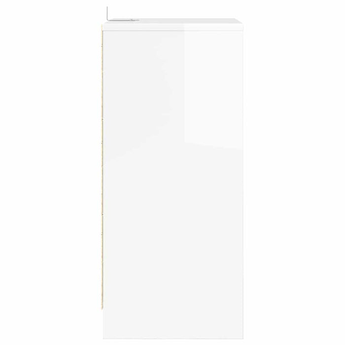 Mese de noptieră cu sertar 2 pcs Alb lucios 40 x 30 x 467 cm - WALTI WALTI