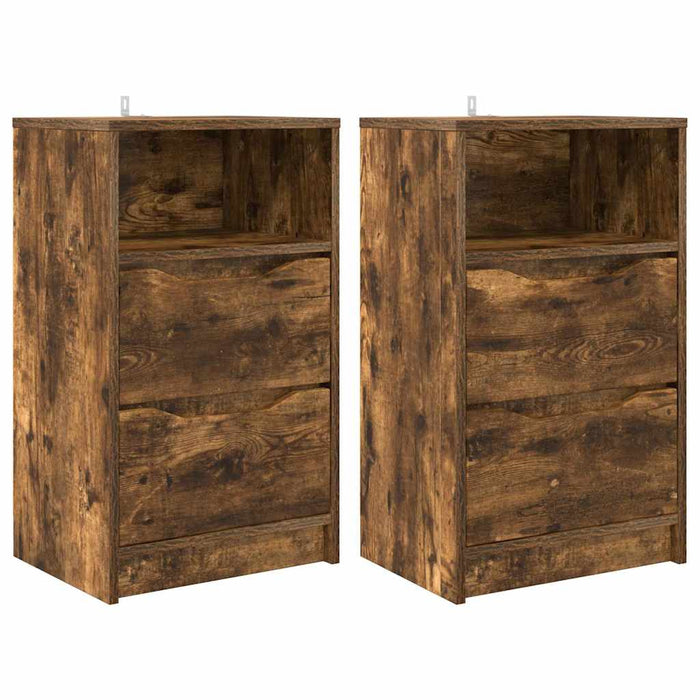 Mese de noptieră 2 pcs Stejar fumuriu 40 x 30 x 467 cm - WALTI WALTI