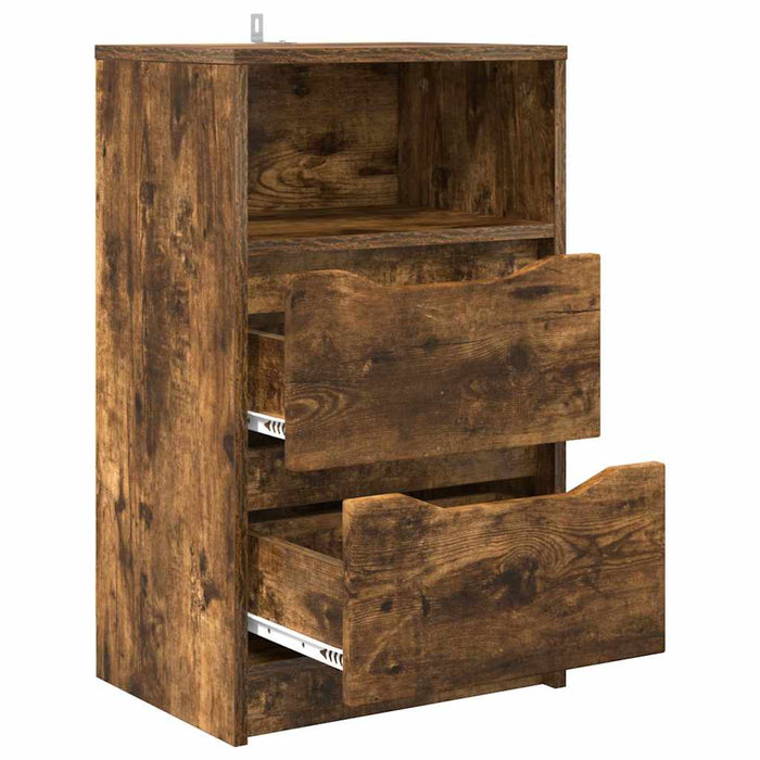 Mese de noptieră 2 pcs Stejar fumuriu 40 x 30 x 467 cm - WALTI WALTI