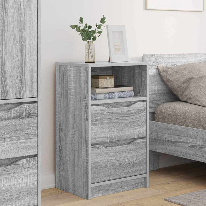 Mese de noptieră cu sertar 2 pcs Gri Sonoma 40 x 30 x 467 cm - WALTI WALTI