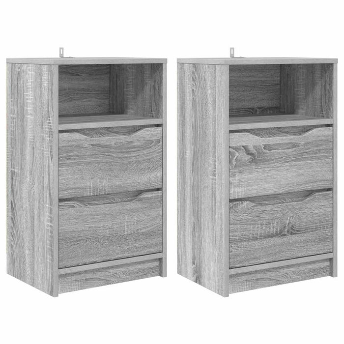 Mese de noptieră cu sertar 2 pcs Gri Sonoma 40 x 30 x 467 cm - WALTI WALTI