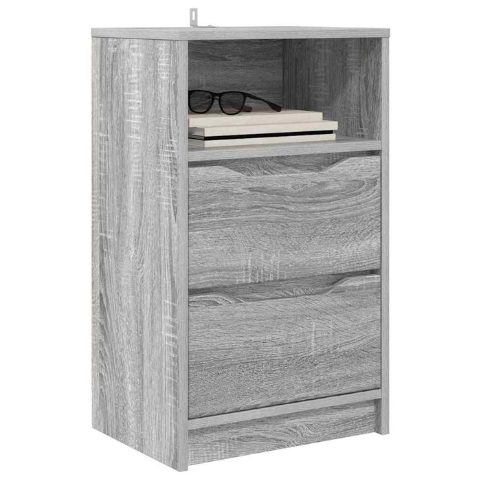 Mese de noptieră cu sertar 2 pcs Gri Sonoma 40 x 30 x 467 cm - WALTI WALTI