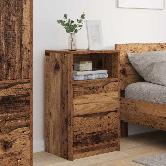 Mese de noptieră cu sertar 2 pcs Lemn Vechi 40 x 30 x 467 cm - WALTI WALTI