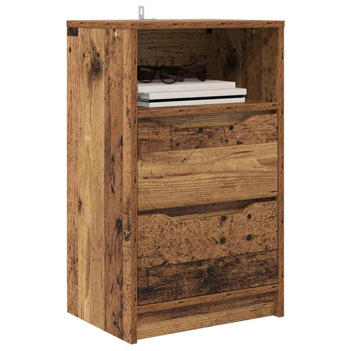 Mese de noptieră cu sertar 2 pcs Lemn Vechi 40 x 30 x 467 cm - WALTI WALTI