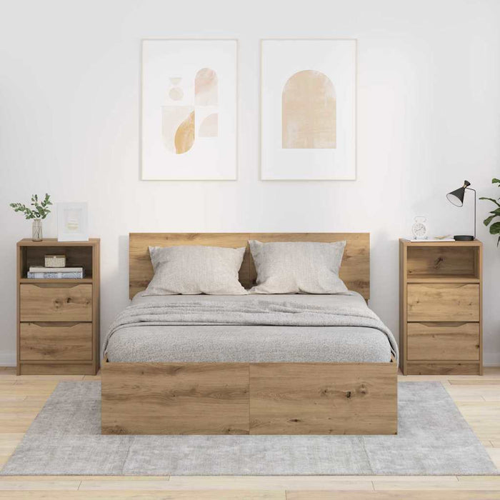 Mese de noptieră 2 pcs Stejar Artizanal 40 x 30 x 467 cm - WALTI WALTI