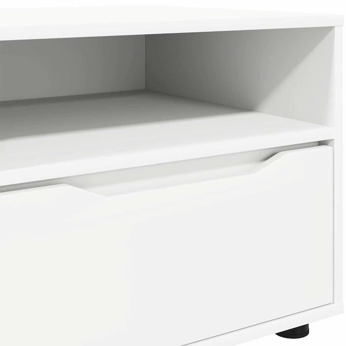 Cabinet TV cu sertar Alb 100 x 48 x 43 cm Lemn compozit - WALTI WALTI