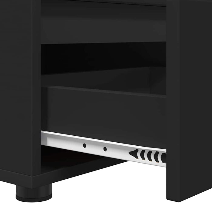 Cabinet TV cu sertar Negru 100 x 48 x 43 cm Lemn compozit - WALTI WALTI