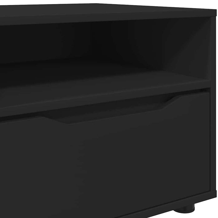 Cabinet TV cu sertar Negru 100 x 48 x 43 cm Lemn compozit - WALTI WALTI