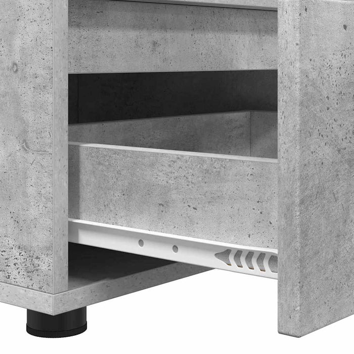 Cabinet TV Gri din beton 100 x 48 x 43 cm Lemn compozit - WALTI WALTI