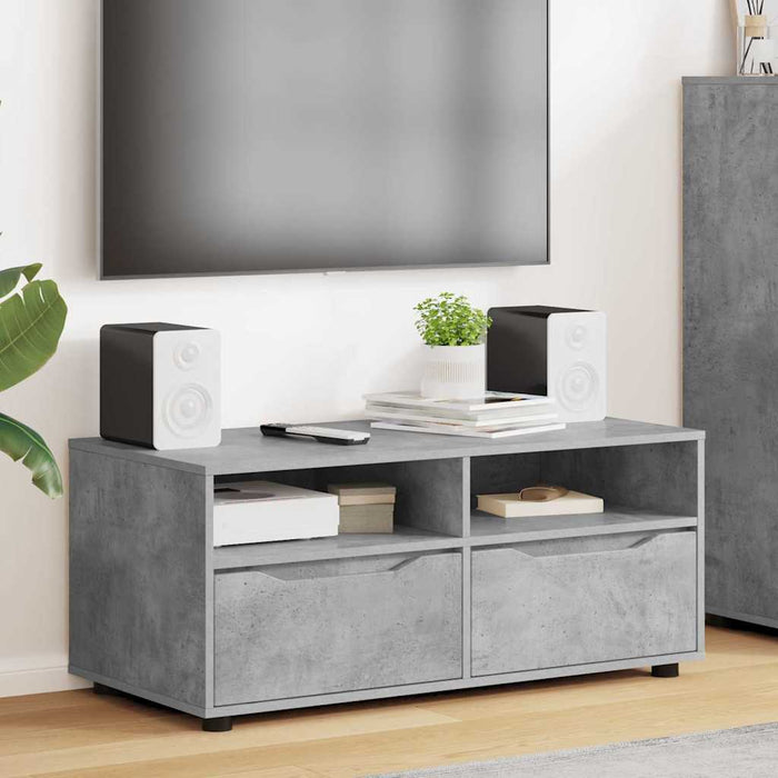 Cabinet TV Gri din beton 100 x 48 x 43 cm Lemn compozit - WALTI WALTI