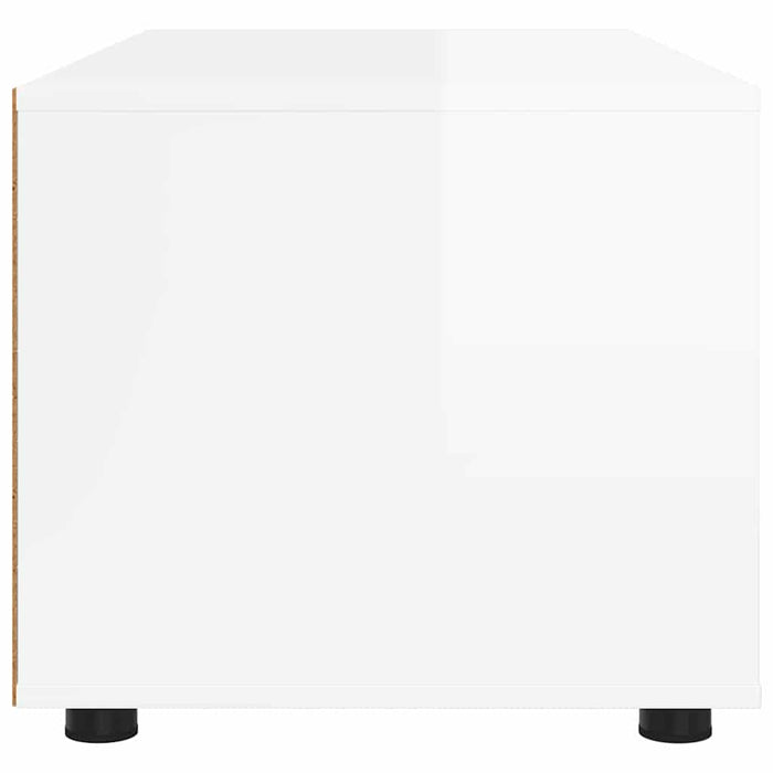 Cabinet TV cu sertar Alb lucios 100 x 48 x 43 cm Lemn compozit - WALTI WALTI