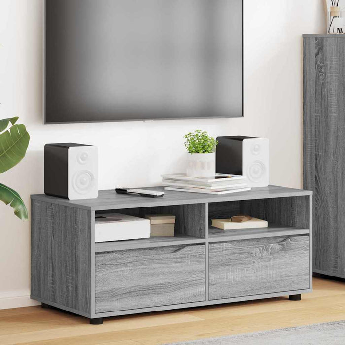 Cabinet TV cu sertar Gri Sonoma 100 x 48 x 43 cm Lemn compozit - WALTI WALTI