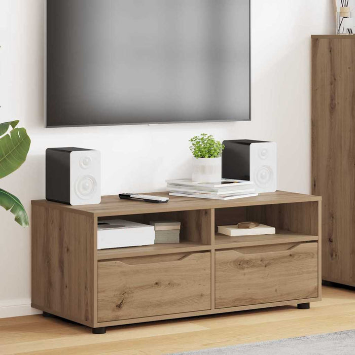 Cabinet TV Stejar Artizanal 100 x 48 x 43 cm Lemn compozit - WALTI WALTI