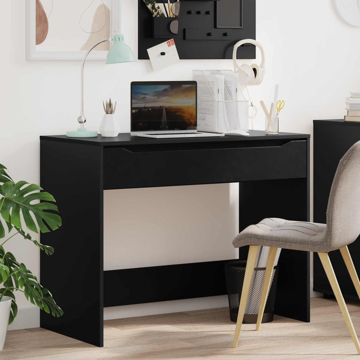 Birou cu sertar Negru 100 x 50 x 78 cm Lemn prelucrat WALTI