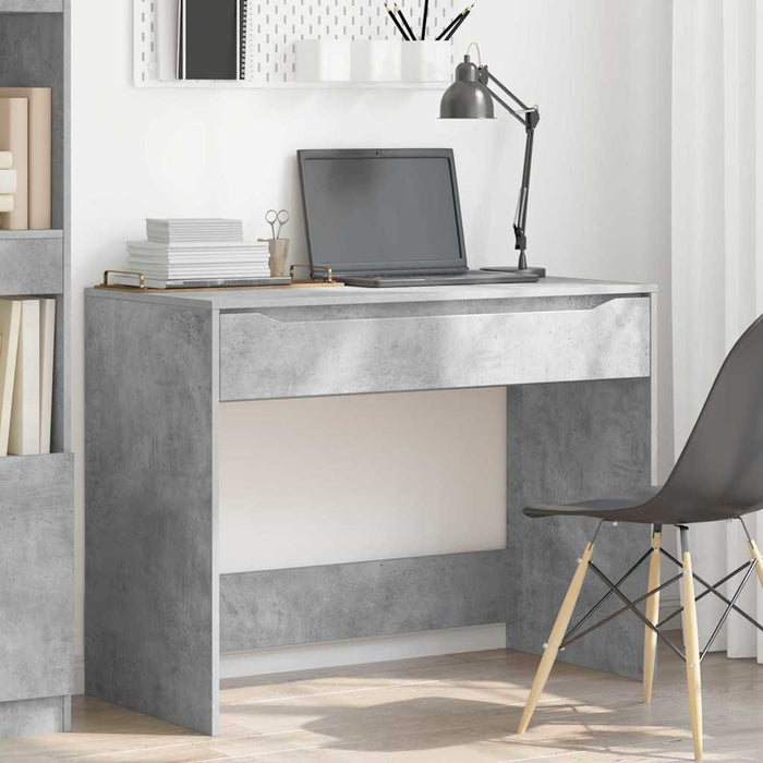 Birou cu sertar Gri din beton 100 x 50 x 78 cm Lemn compozit - WALTI WALTI