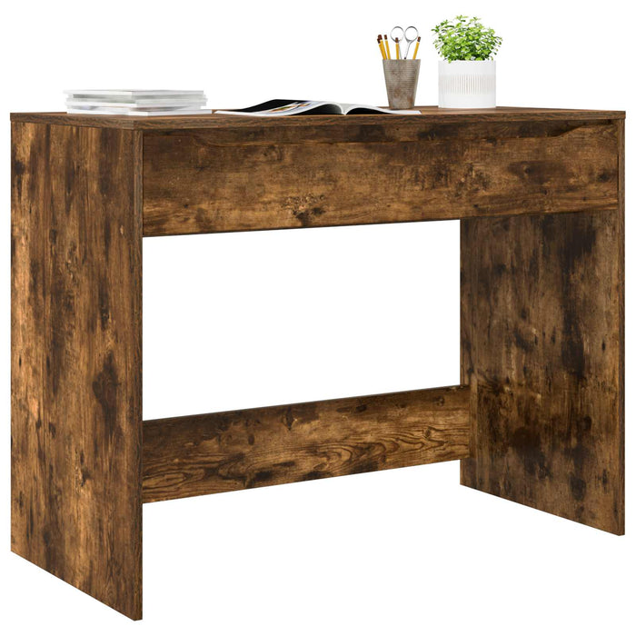 Birou cu sertar Stejar Afumat 100 x 50 x 78 cm Lemn prelucrat - WALTI WALTI