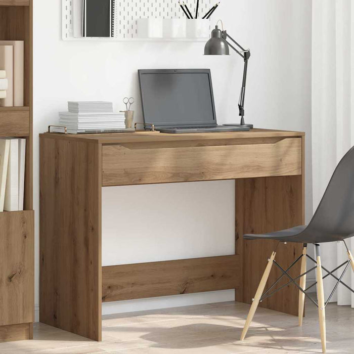 Birou cu sertar Stejar Artizanal 100 x 50 x 78 cm Lemn compozit - WALTI WALTI